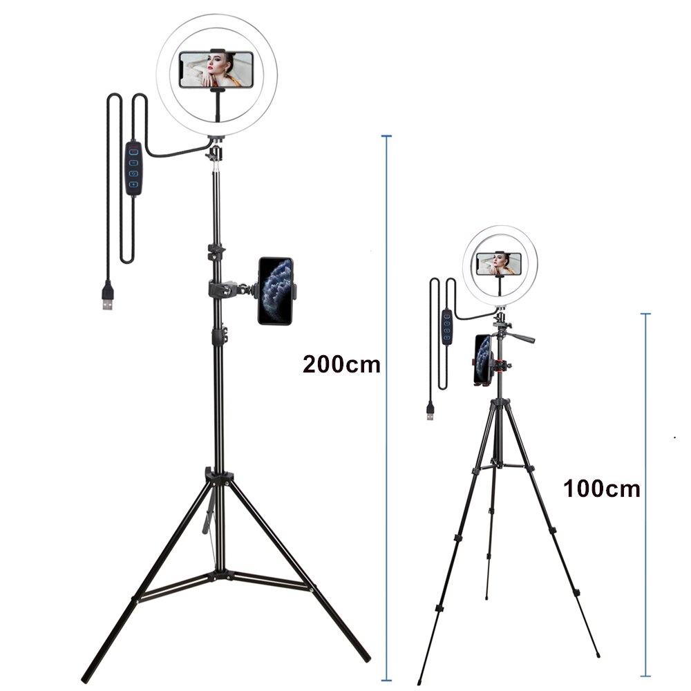 Licht Ring Lamp Led Statief Voor Mobiele Met Licht Draagbare Selfie Ring Met Statief Voor De Mobiele Telefoon Hoops Maken-Up Video &#39;S