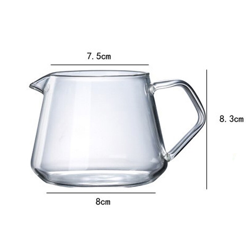 Glass Coffee Sharing Pot Coffee Server Pour Out Decanter Home Brewing Cup Hand Made Coffee Maker Ice Drip Kettle 400ML-600ML#2: 400ml