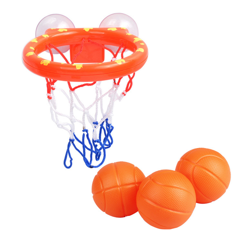 Kids Shooting Play Set 1 Plastic Basket With 3 Mini Plastic Basketballs Funny Practice shooting Toys For Girl Boy: WHITE