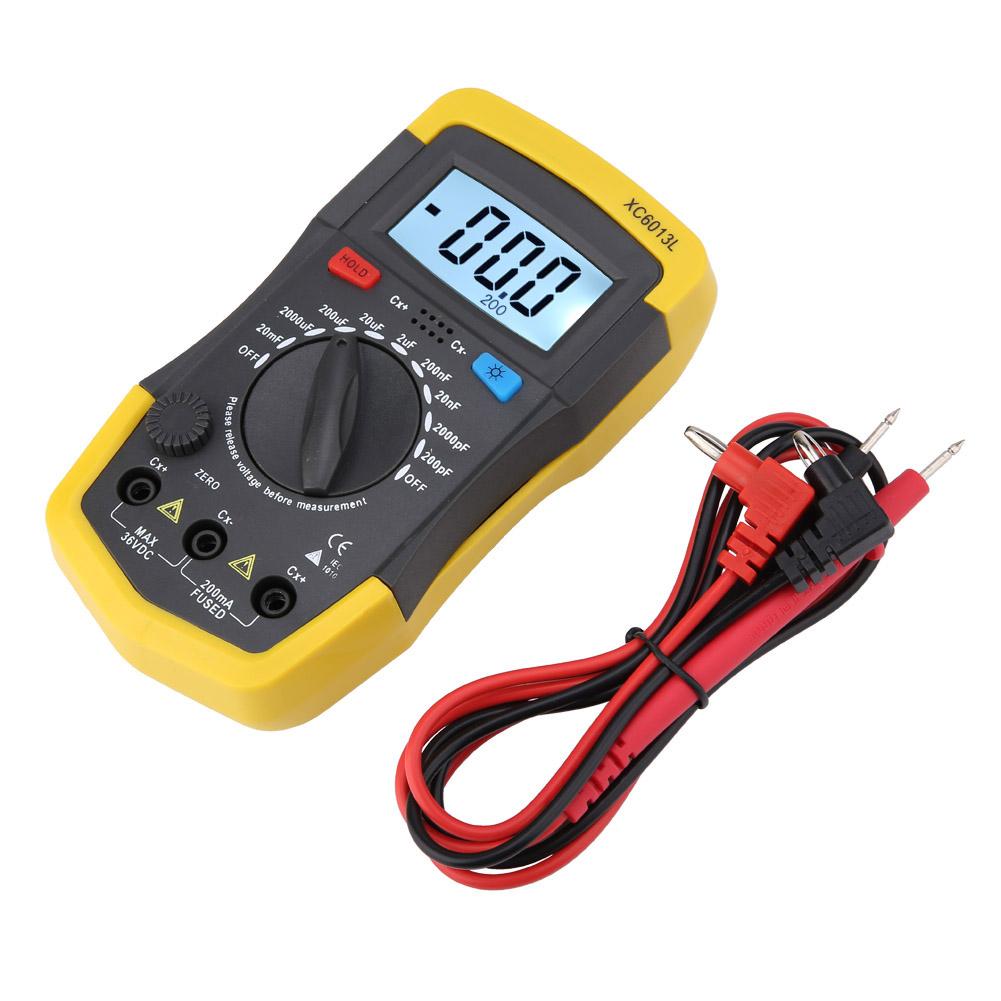 LCD Digital Capacitance Meter Capacitor Tester mF uF Circuit Measure Gauge .