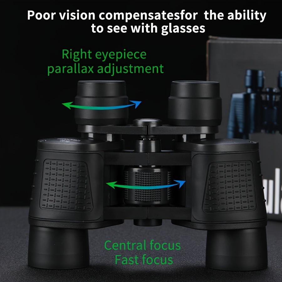 Prismáticos de alta definición 8X40 con revestimiento multicapa FMC, ocular de 20 mm y lente objetivo de 40 mm, compacto y portátil