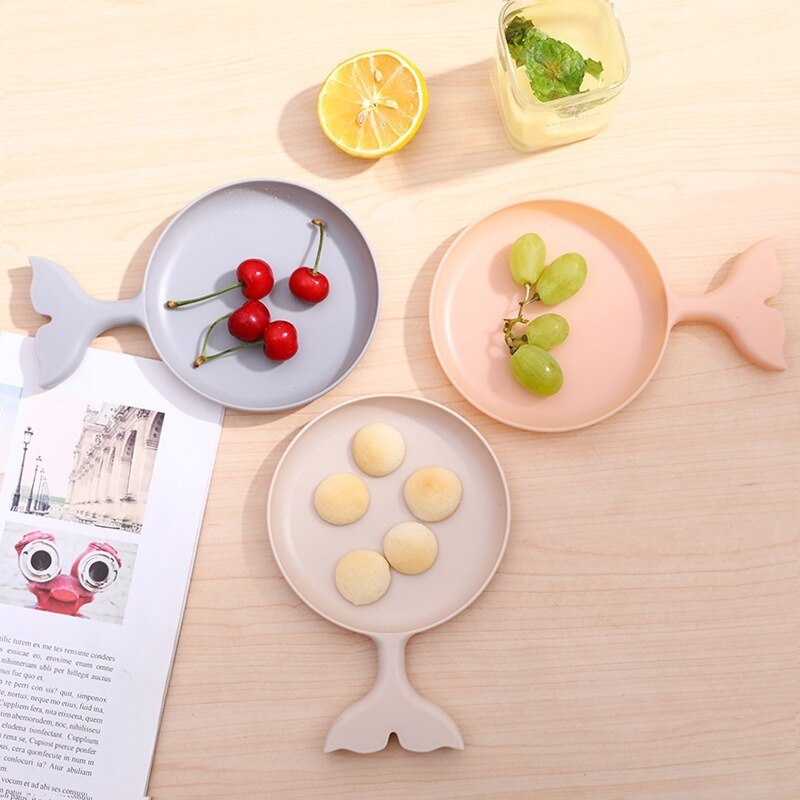Assiette de fruits dessin animé petit poisson forme Snack assiette fruits secs bonbons Collection panier moderne Table basse boîte de rangement.