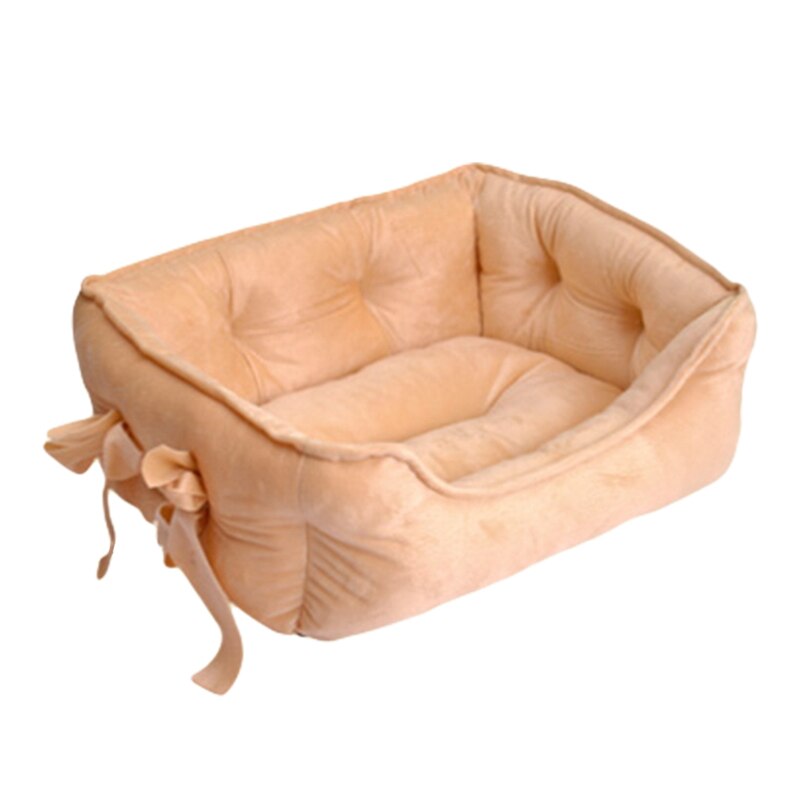 Mc Ster Zachte Huisdier Bed Kat Hond Korte Pluche Sofa Nest Strik Comfortabele Katoen Puppy Huis Kennel L/S waterdichte Warme Slaap Mat