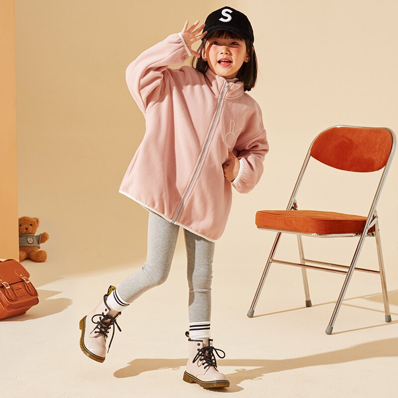 tonnellata Leone bambini inverno ragazze 'peluche cappotto moda carino casuale cerniera boutique abbigliamento per ragazze adatto da 5 a 12 anni
