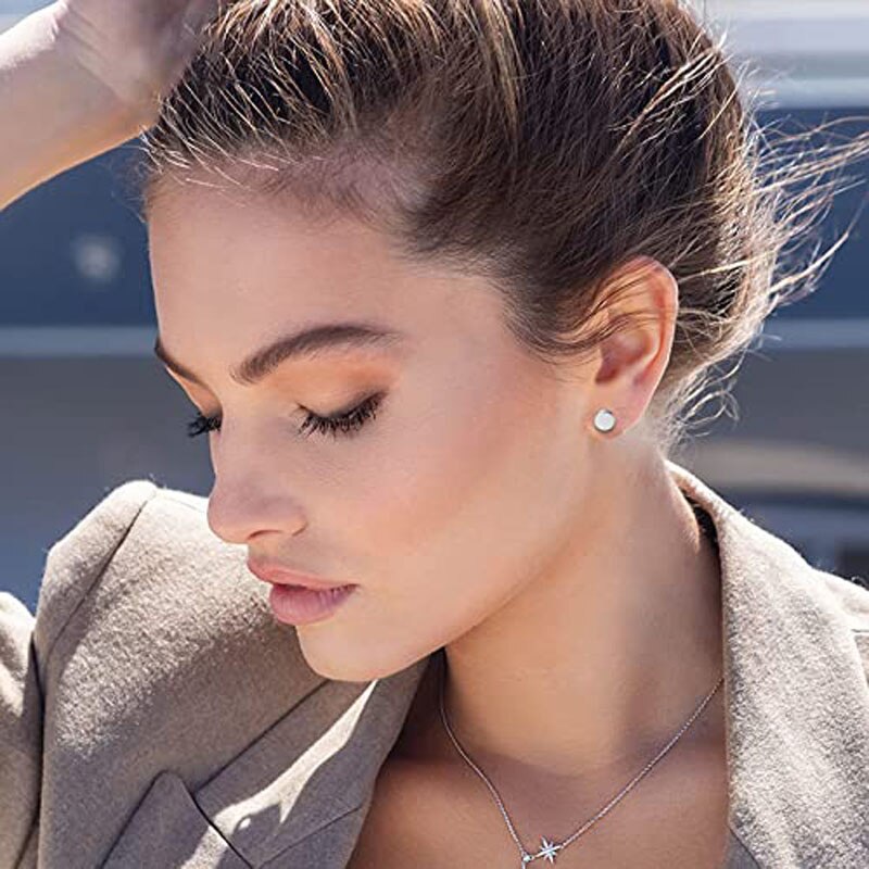 6 Pairs Magnetic Stud Earrings Stainless Steel Magnet Clip on Earrings Non Piercing Hoop Dangle Cross Earrings for Men and Women