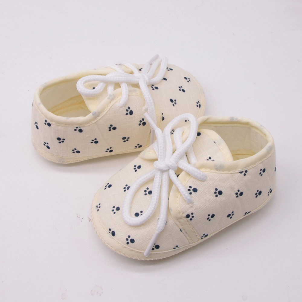 Babyschoenen Schoenen Voor Pasgeboren Baby Meisjes Schoenen Brief Footprint Plaid Anti-Slip Schoeisel Crib Schoenen Zapatos Для Новорожденных