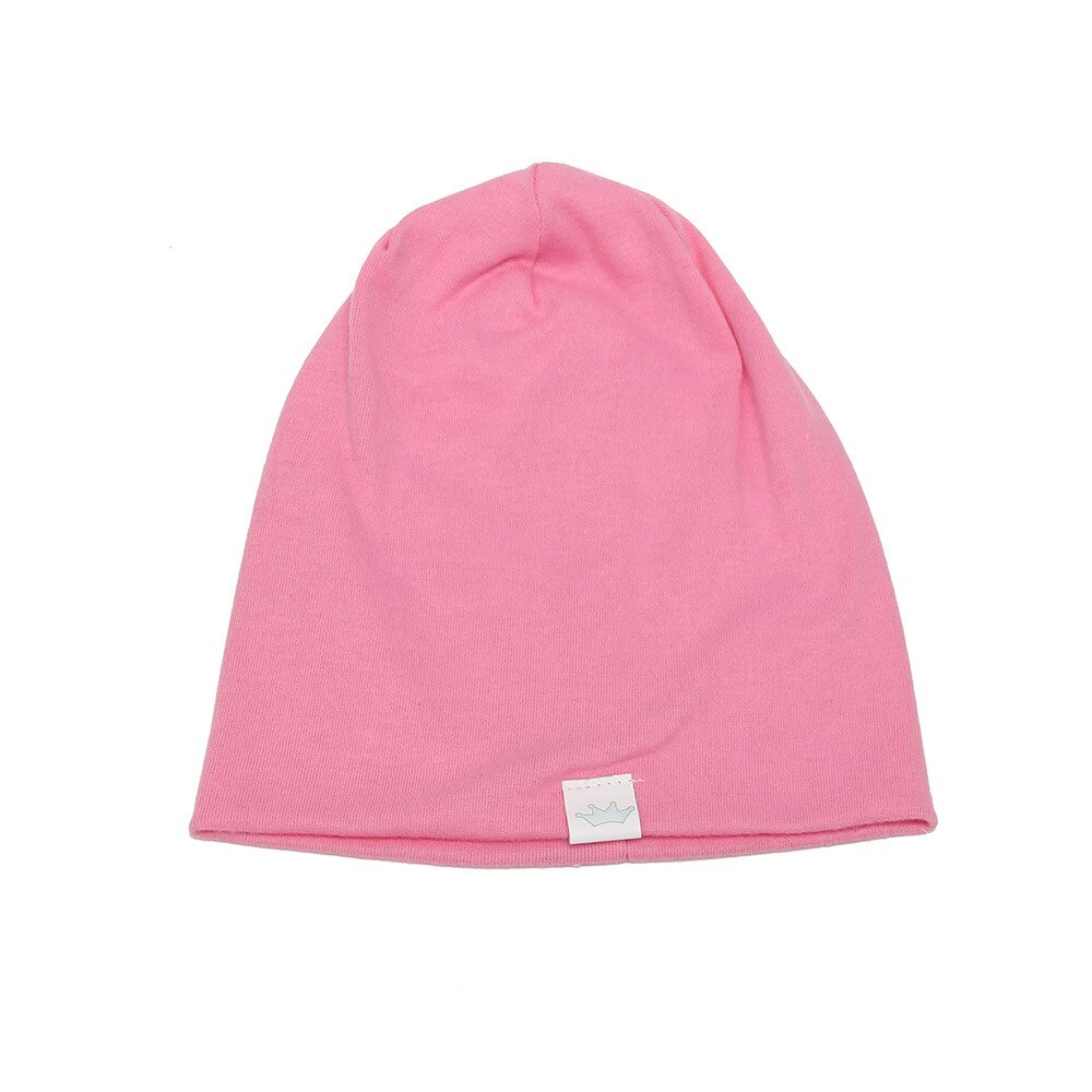 14 kleuren baby kindermutsen gebreide muts baby jongen meisje katoen zachte warme muts voor baby kinderen 1-8 jaar accessoires: Roze