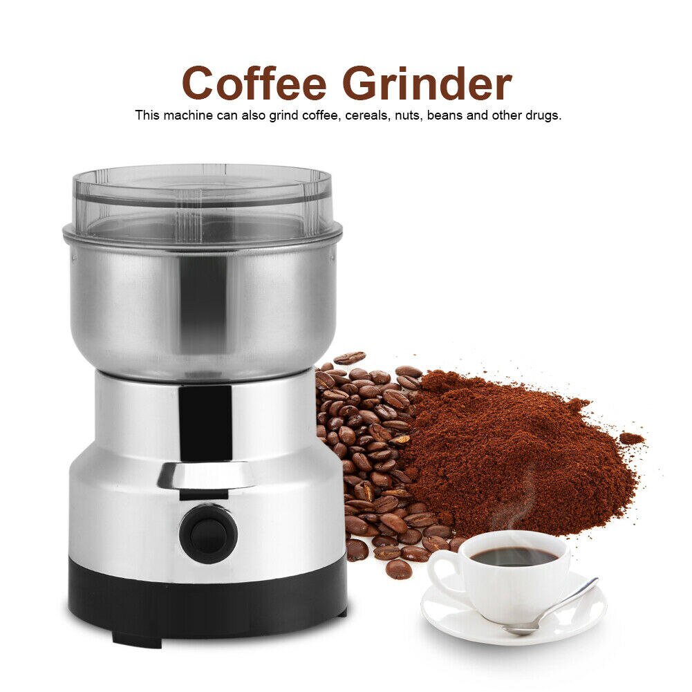 Electric Coffee Grinder 220V Electric Stainless Steel Grinding Coffee Bean Milling Machine Home Office Coffee Machine Multi-Use