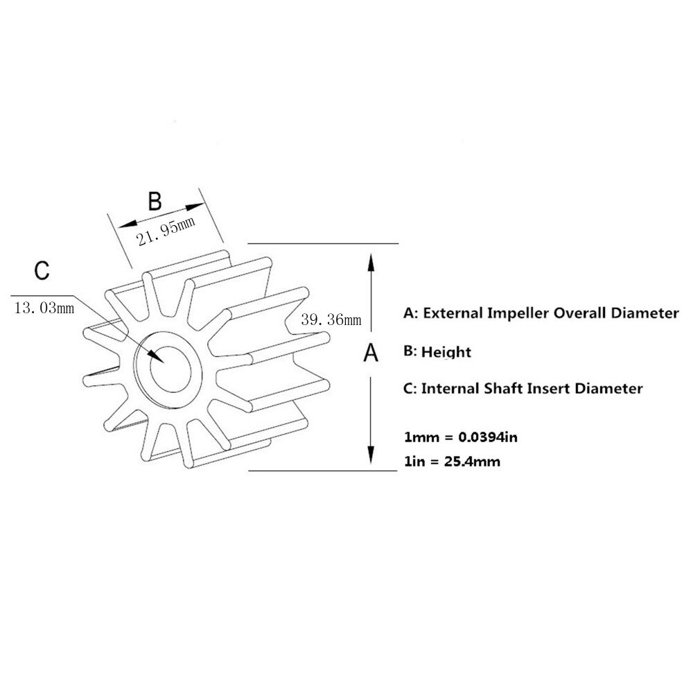 17461-93901 17461-939M0 17461-93902 17461-93903 18-3099 Boat Motor Impeller for Suzuki DT9.9 DT15 9.9HP 15HP Outboard Motors