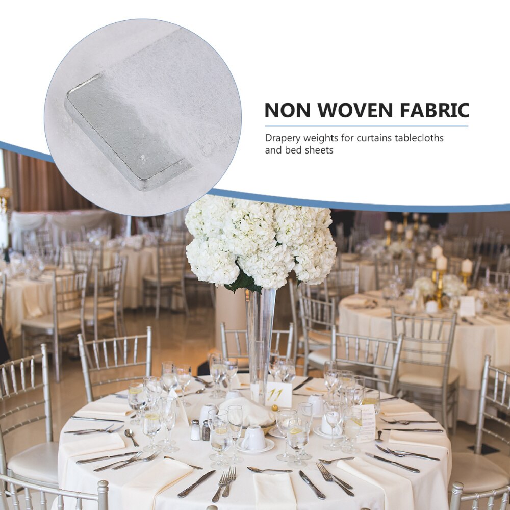 12 pezzi 20g pesi tendaggi rettangolo coperto peso al piombo per tenda della finestra