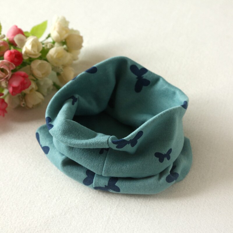 Baby Cotton Scarf Children&#39;s Autumn Winter Boys Girls Collar Neckerchief Butterfly O-Ring Round Neck Scarves