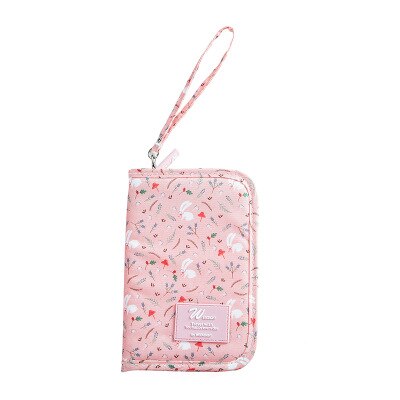 Saco de passaporte impermeável de náilon bolsa de passaporte de viagem carteira de passaporte para meninas femininas multi-função de cartão de crédito id multi-cartão de armazenamento: Pink s