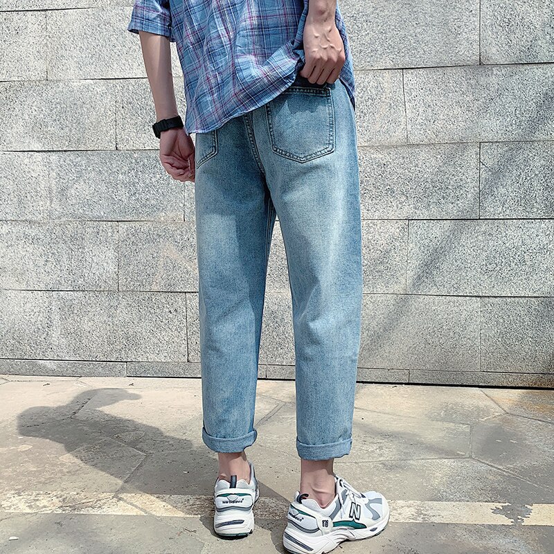 Singleroad heren jeans oversized wijde pijpen print broek japanse streetwear heren denim broek casual jeans voor heren