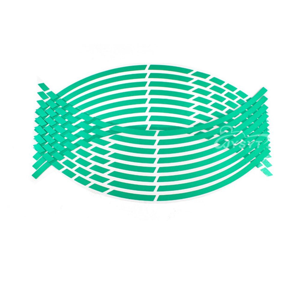 Paski kół naklejki na koła motocyklowe akcesoria naklejki zestawy fluorescencyjne naklejki motocyklowe taśma obręczowa: zielony