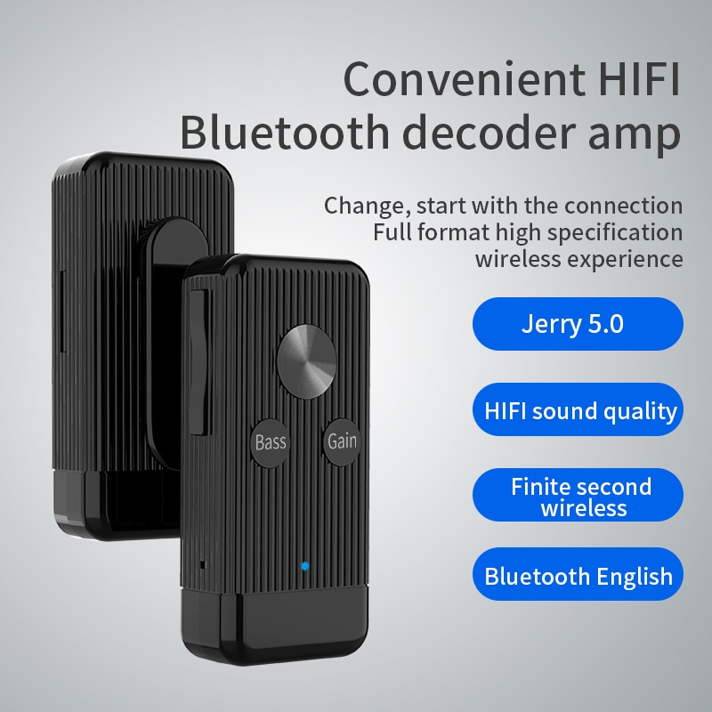 Bluetooth 5.0 Zender Ontvanger Bass Ruisonderdrukking Audio Receiver 3.5Mm Stereo Muziek Audio Draadloze Adapter