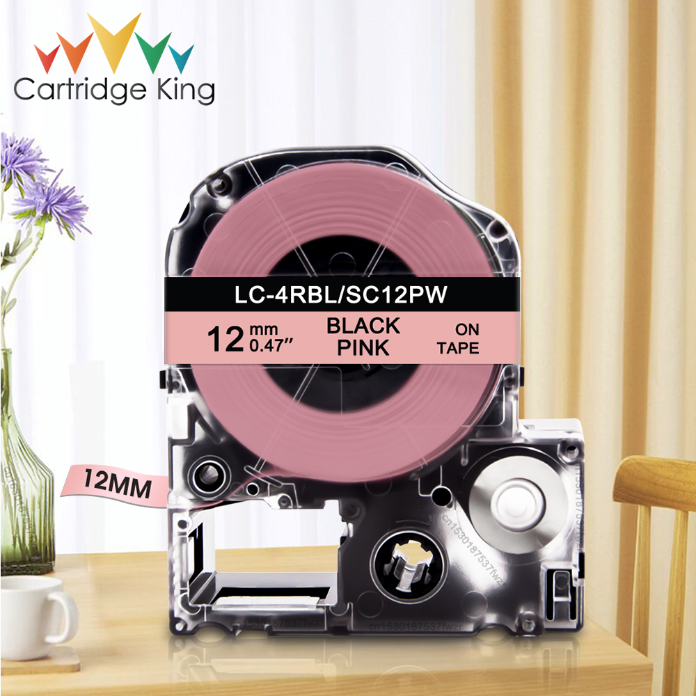6/9/12mm Replace for Epson Label Tape SS12KW SS9KW SS6KW ST12KW LK-4WBN Compatible for Espon LW-300 LW-400 LW-600P LW-700 Maker: Burgundy / 6mm