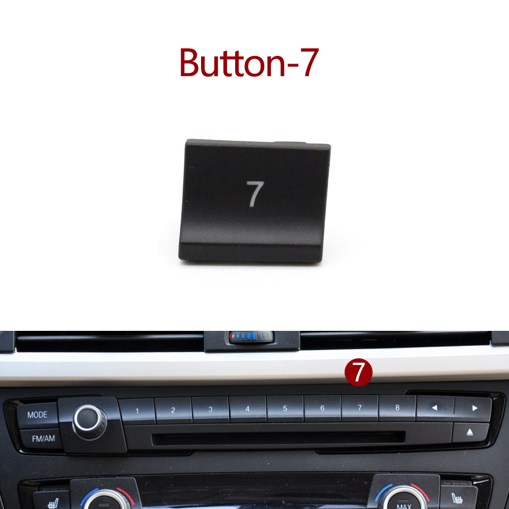 Panel frontal de coche, reproductor de CD de Radio, botón de dígitos, botones de interruptor, cubierta embellecedora para BMW M3 M4 F20 F21 F22 F30 F32 F35 F34 F36: Azul