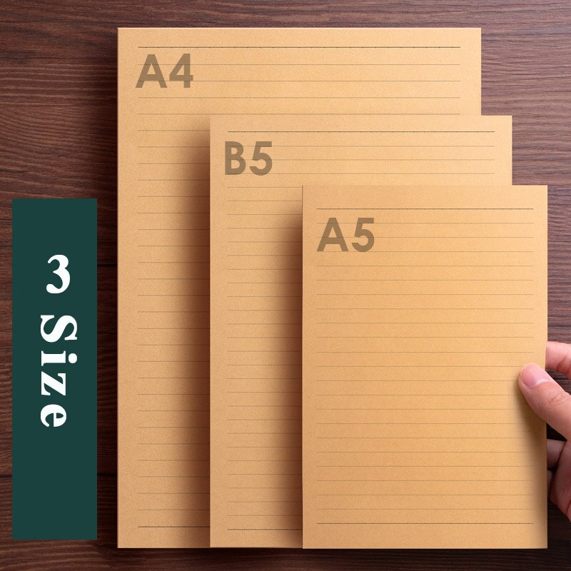 50 100 sheets A4/B5/A5 Vintage Kraft paper Writing Letter Stationery Romantic Note craft Paper painting packaging paper