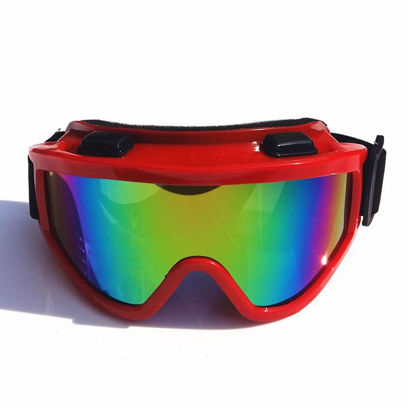 Gafas de esquí UV400 a prueba de viento y polvo, lentes para miopía integradas, gafas para esquiar: Red colorful