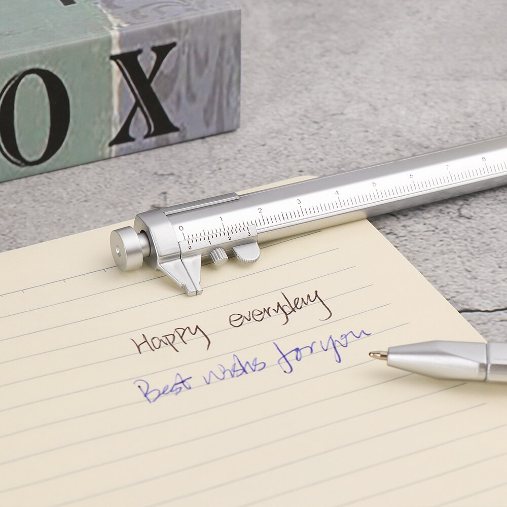 1PC Multifunction 0.5mm Gel Ink Pen Vernier Caliber Roller Pen Stationery Ball Point Writing Tools School Office Supply