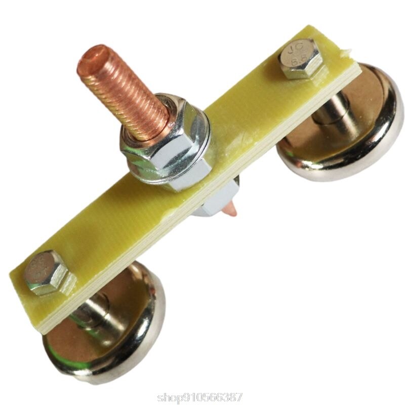 Strong Magnetic Ground Clamp Connector with Conductive Rod Stud for Welding Machine Auto Bodywork Tools N06 20: E