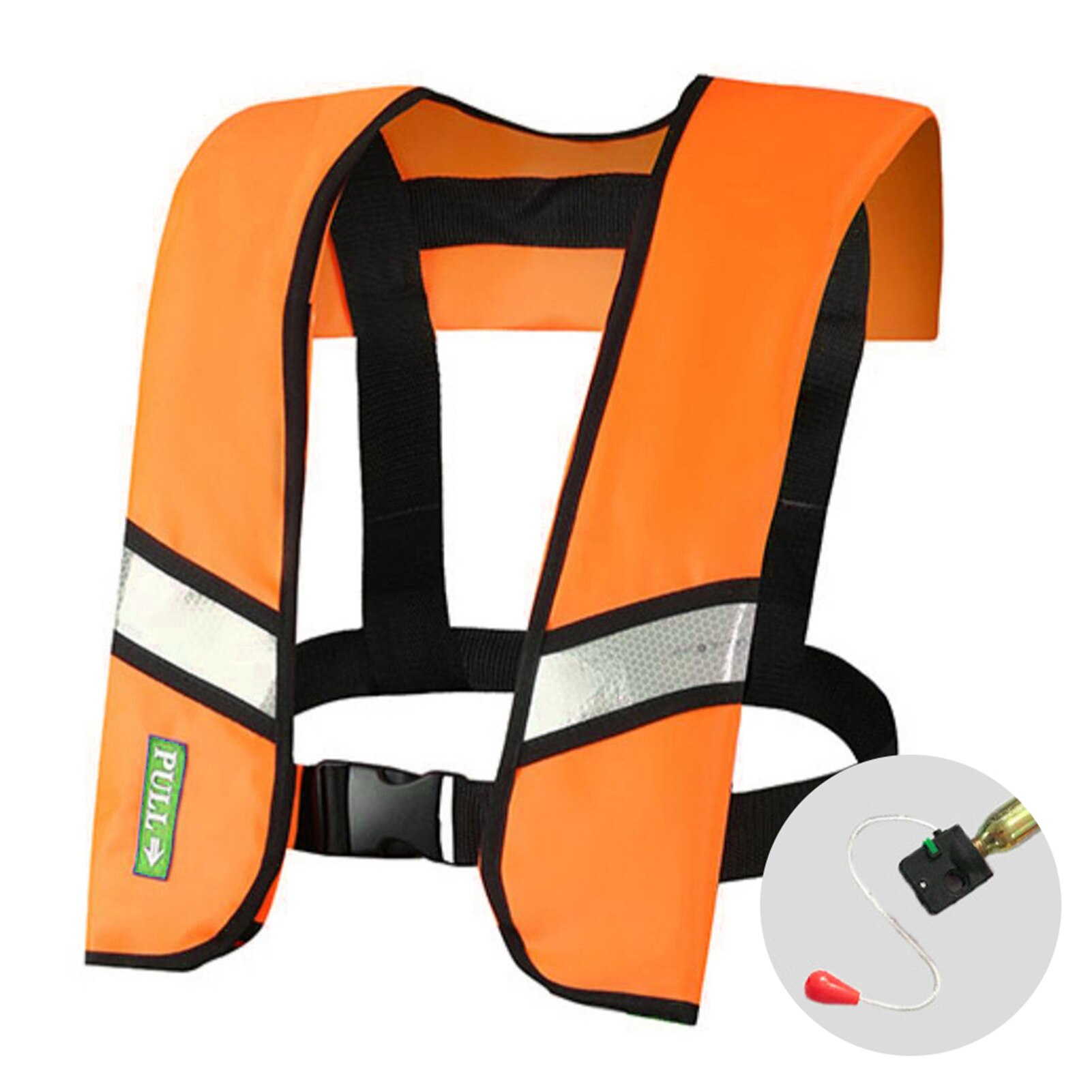 Gilet de sauvetage pour adultes, gonflable, automatique ou manuel, pour Sports aquatiques, natation, pêche: Orange / Automatic inflation