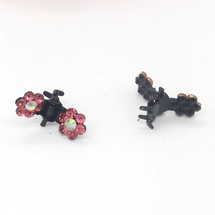 12 Stks/partij Haar Claws Meisjes Kleine Leuke Crystal Bloemen Metal Hair Clips Hoofdband Haarspelden Haar Oranment Mode Haaraccessoires