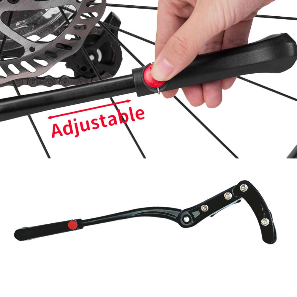 Justerbar cykelfodstøtte støtteben mountainbike mtb aluminium sidebag støttefod tilbehør fodstøtte cykeldele