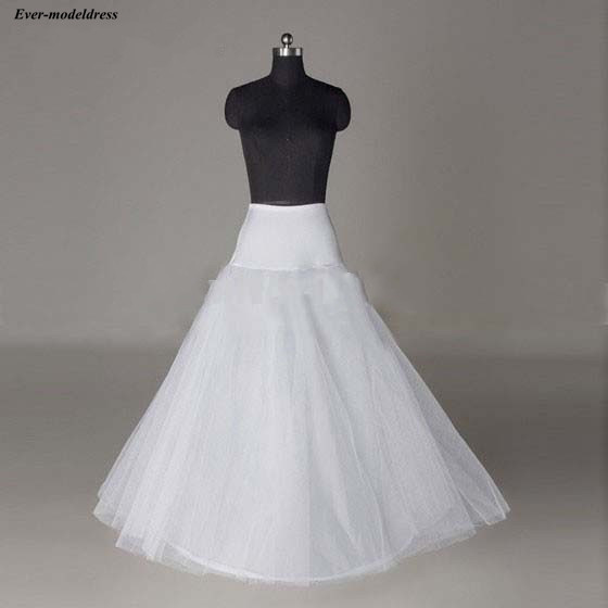 Een Lijn Petticoat Onderrokken Satijn Tule Jurken Voor Bruiloft Accessoires Enaguas Para El Vestido De Boda Hoepelrok Goedkope