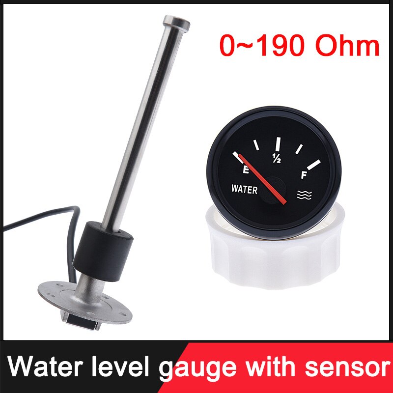 52MM Water Level Gauge with Water Level Sensor 100MM 125MM 150MM 200MM 300MM 400MM 0-190ohm Water Liquid Tank Level Indicator