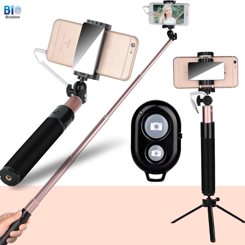 Aluminium flexibel selfie stickar foto tar trådlös bluetooth fjärrlucka för android mobiltelefon smart telefon för i-telefon