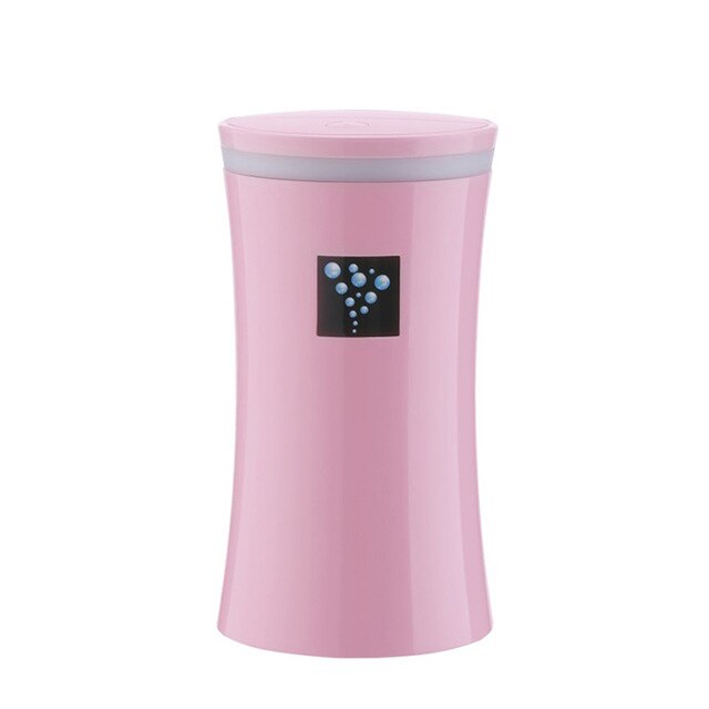 230ML Ultrasonic Humidifier USB Car Humidifier Mist Maker Mini Aroma Essential Oil Diffuser Aromatherapy Home Office: pink
