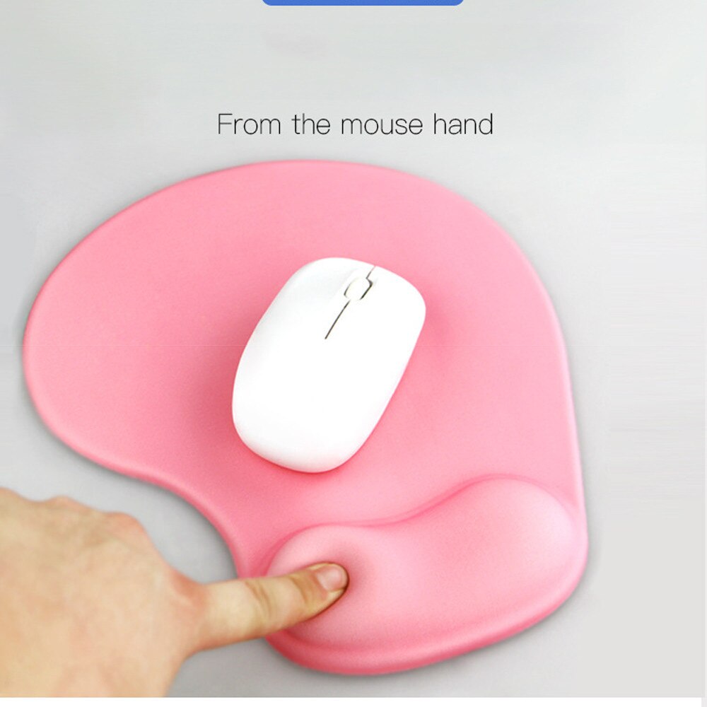 Gaming Mouse Pat almohadilla blanda para ratón de silicona con reposamuñecas, alfombrilla de soporte para PC, portátil, Gaming: Pink