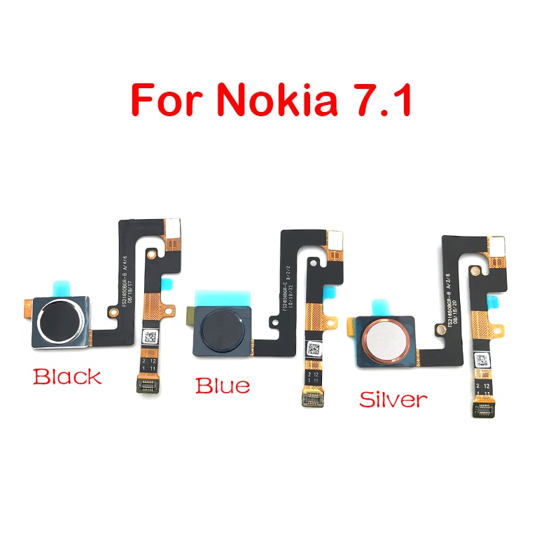 Voor Nokia 7.1 Vingerafdruk Sensor Thuis Return Key Menu Knop Flex Lint Kabel