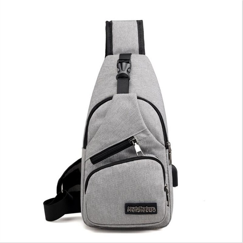 Crossbody Tassen Usb Borst Bag Messenger Bag Lederen Schoudertassen Diagonaal Pakket Back Pack Reizen: gray-stly2