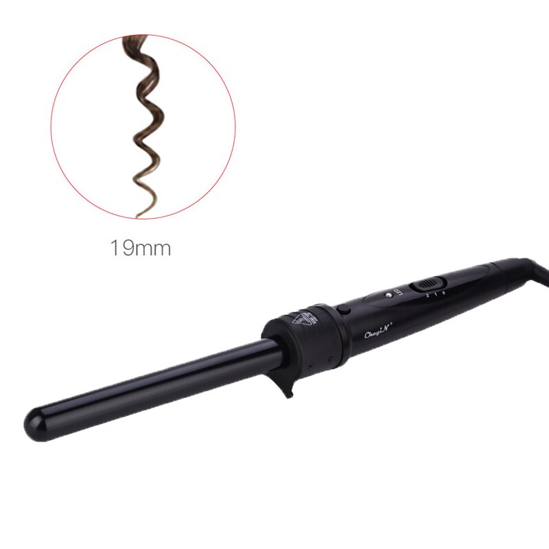 CkeyiN – baguette pour boucler les cheveux, outil de coiffure en céramique, pour les cheveux longs, grandes vagues de plage, 9-18mm/19mm/25mm/32mm, 51: 19MM