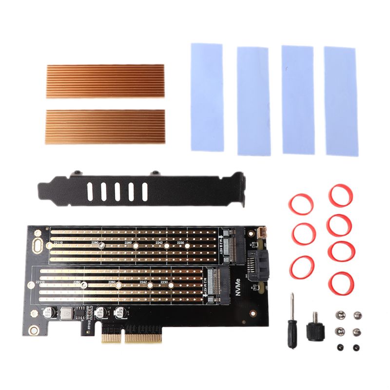 1Set Pci Express Pci-E 3.0 X4 Om Nvme M.2 M Key Ngff Ssd Pcie M2 Riser Card Adapter Ondersteuning voor 2230-2280 Size