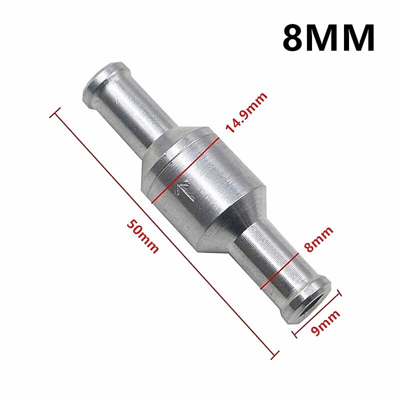 1PC 6/8/10/12MM Aluminium Check Valve Brake Servo Booster No Return Inline One Way Valve Non Return Valve Vacuum Hose