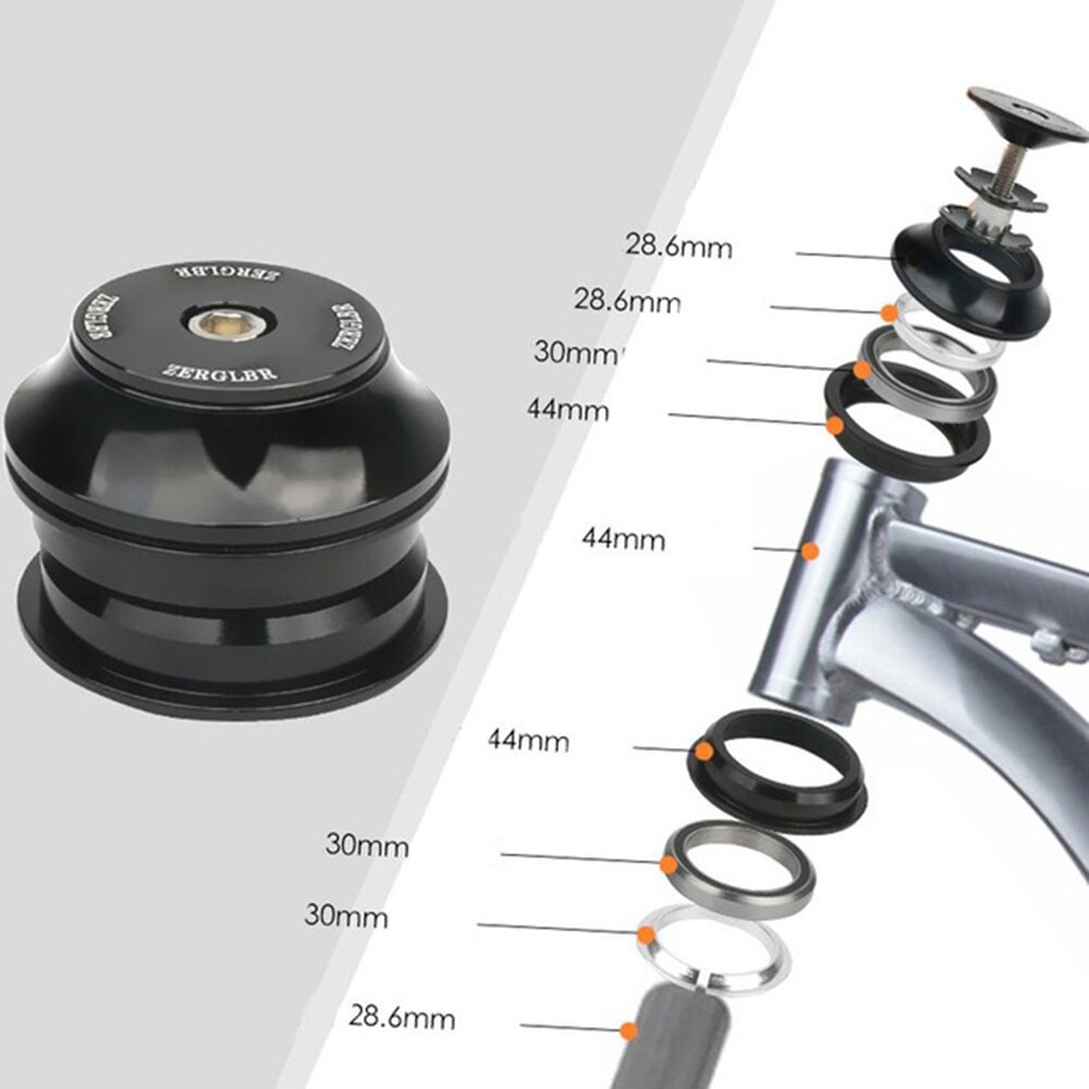Colonne de direction de vélo tout terrain en alliage d'aluminium, pièces de cyclisme 34/44mm, ensemble de roulements de bicyclette, casque de vélo