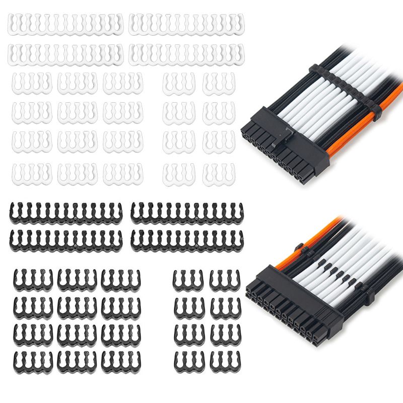 1Set 24Pin x 4 8Pin x 12 6Pin x 8 PP Cable Comb Clamp/Clip/Dresser for 3.4mm Kit 77HA