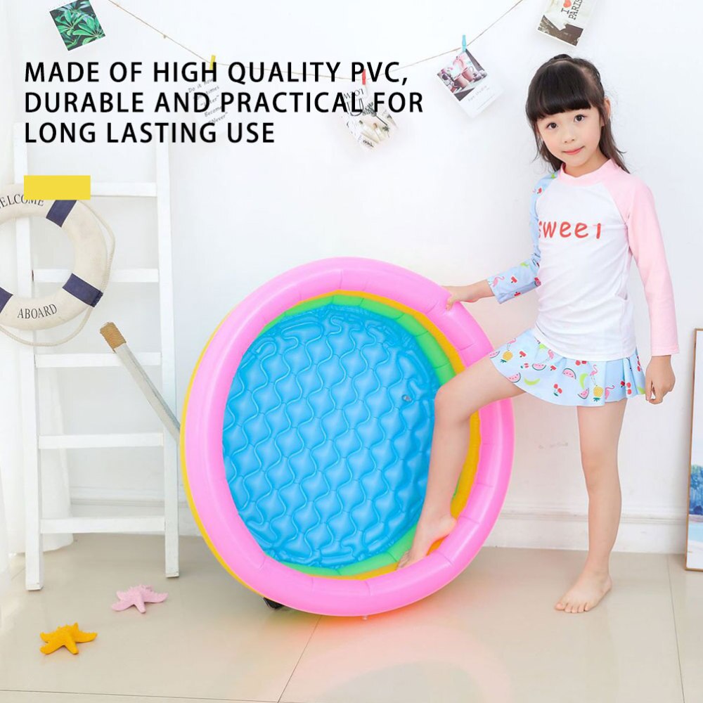 1Pc Opblaasbare Ronde Zwembad Bad Pvc Verdikte Water Matras Drie Kleur Tricyclische Zwembad Voor Kinderen Kids