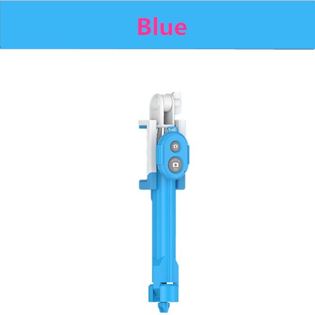 Stativ monopod selfie stick bluetooth med knapp pau de palo selfie stick för iphone 6 7 8 plus för huawei xiaomi android telefon: Blå