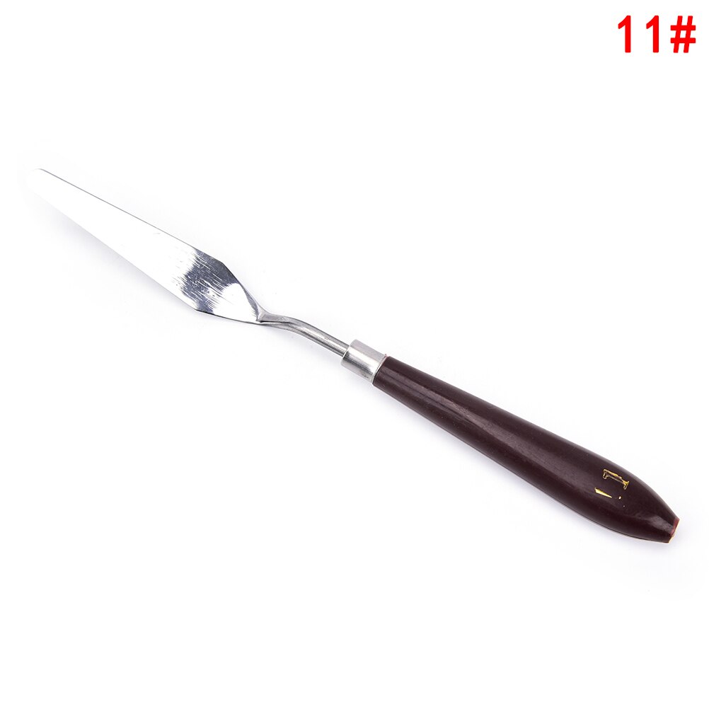 1 pièces inox peintures Palette grattoir spatule couteaux pour artiste huile Gouache peinture couteau lame outils: 11