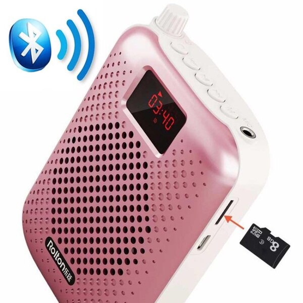Microfoon Bluetooth Megafoon Luidspreker Draagbare Voice Versterker Luidspreker Voor Onderwijs Presenter Gids Instructeur