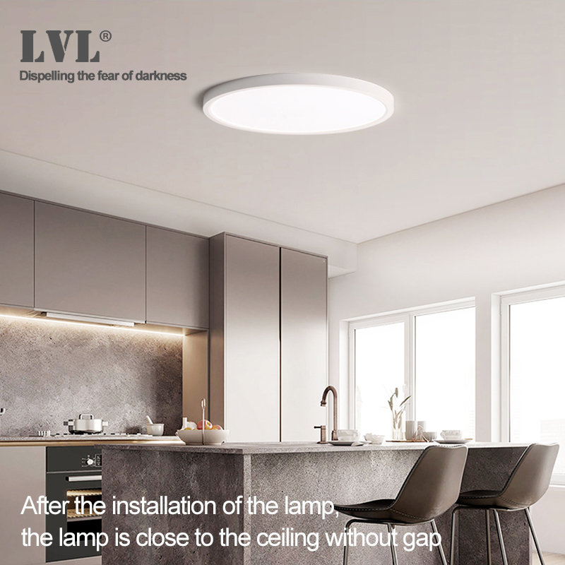 Moderne ledet taklampe 12w 18w 24w 32w 220v 5000k kjøkken soverom dårlig lamper ultratynn taklampe