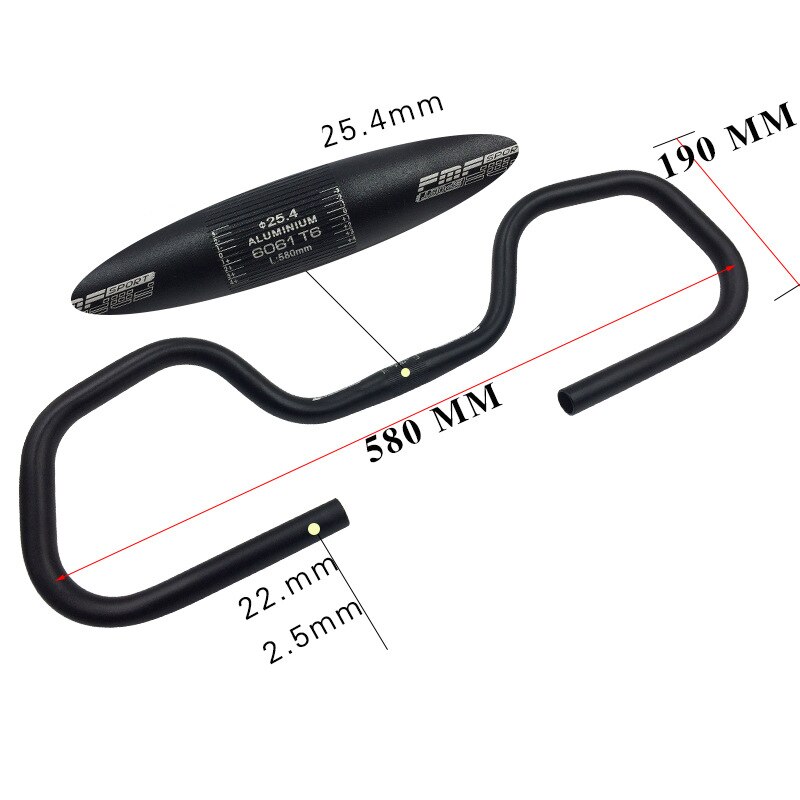 1pcs 25.4mm Bicycle Handle Bar Aluminum Alloy Bike Trekking Bar Wear-resistant Mountain Road Bike Butterfly Handle