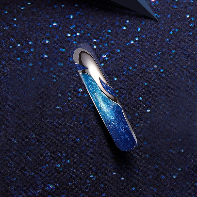 Thaya 925 Silber Himmel sternenklar Paar Ring Für Liebhaber Einstellbare Öffnen Emaille Valentinstag Für Frauen männer Edlen Schmuck: Bule männlich