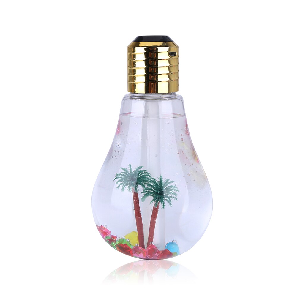 400ml USB Air Humidifier Bulb Humidifier Colorful LED Night Lamp Essential Oil Diffuser for Home Office: 01B