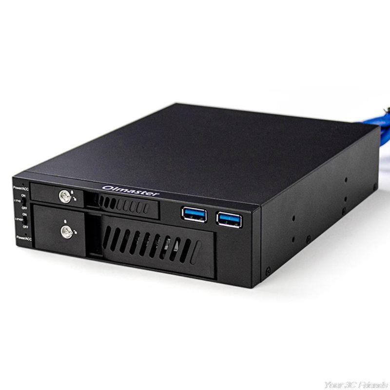 MR-6203 2.5/3.5&quot; Internal HDD SSD Case Box Dual USB Hard Disk Enclosure for PC C63A7HH300281 D02 21