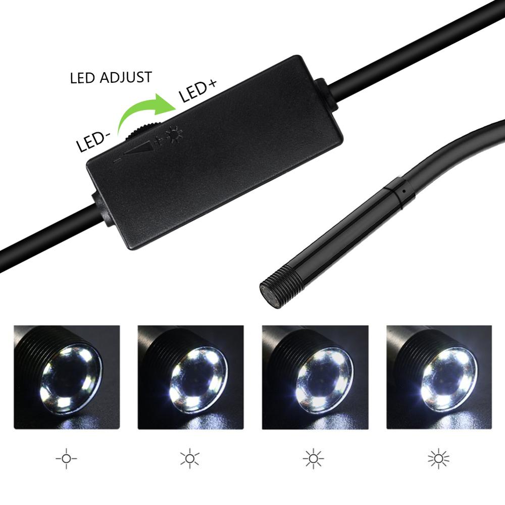 Wireless Endoscope 2MP IP68 8mm Waterproof Wifi Borescope Far Focal Car Inspection Flexible Mini Camera for IOS Android PC